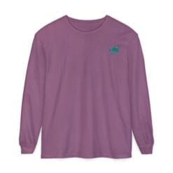Unisex Garment-dyed Long Sleeve T-Shirt (Rave Bünny Logo)